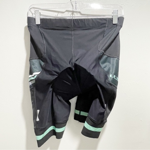 PERFORMANCE Women’s Black Turquoise ULTRA Cycling Shorts Padded Seat Size Large - Picture 3 of 5